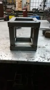 Bead weld the cube