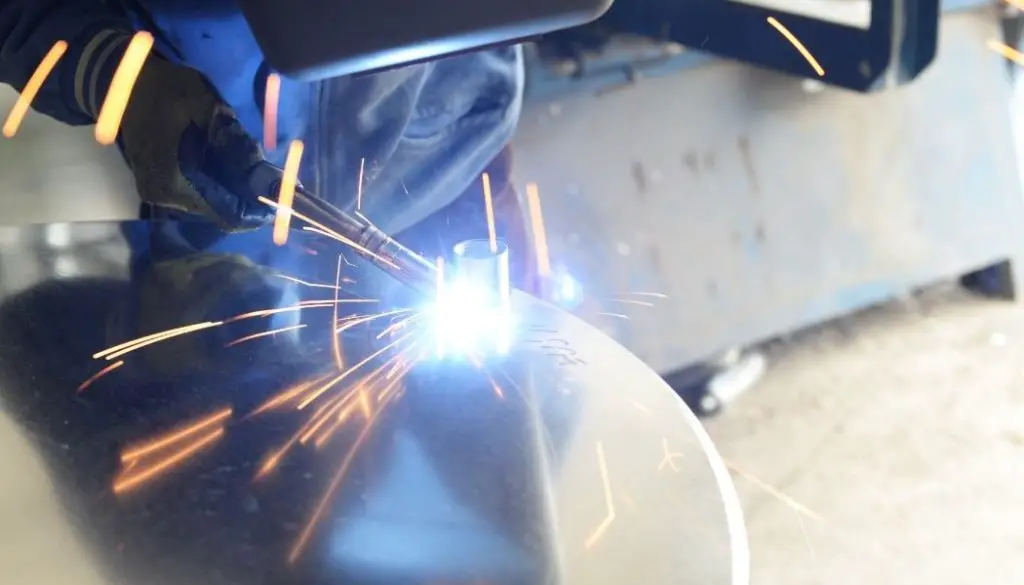 bright mig welding arc