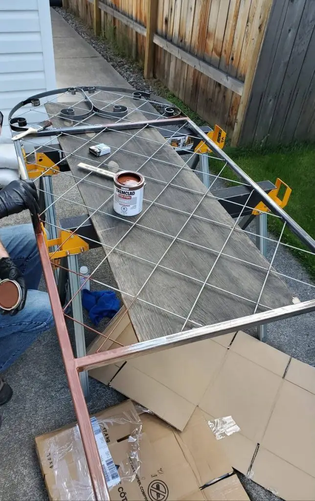 welding project - garden trellis