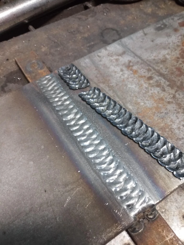 weave welding pattern in action. real life example